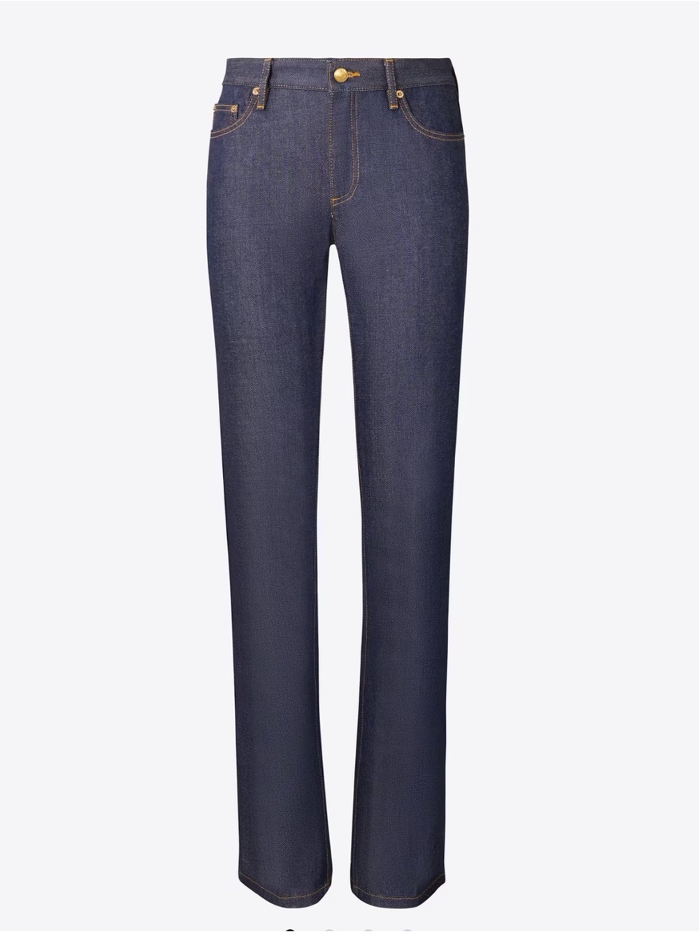 Tory Burch Low Rise Straight-Leg Jeans Dark Wash / size 28